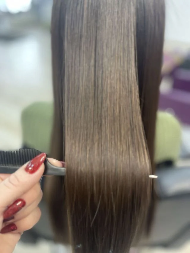 Stylizacja włosów wykonana w salonie